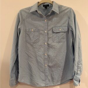 Lauren Ralph Lauren Light Blue Denim Chambray Button-down Shirt - Small